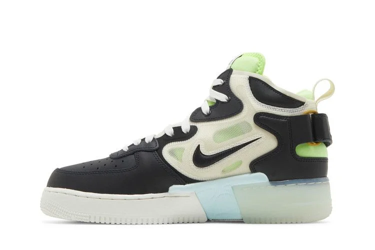 Кроссовки Nike Air Force 1 Mid React 'Black Neon'