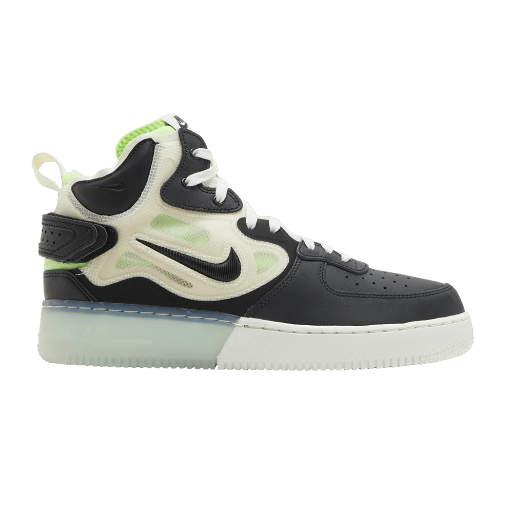 Кроссовки Nike Air Force 1 Mid React 'Black Neon'