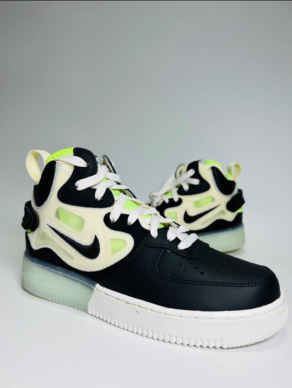 Nike Air Force 1 Mid React Black Neon DQ1872 100