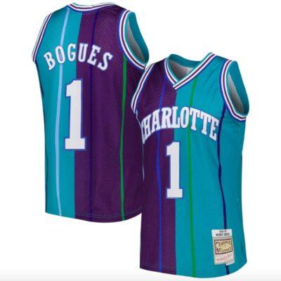 1992-93-Charlotte-Hornets-1-Muggsy-Bogues-Mitchell-Ness-Split-TealPurple-Jersey-3