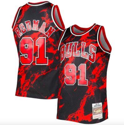 1995-96-Chicago-Bulls-91-Dennis-Rodman-Mitchell-Ness-Marble-Black-Jersey-1