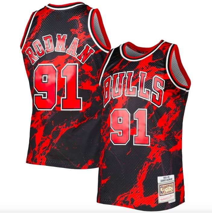 1995-96-chicago-bulls-91-dennis-rodman-mitchell-amp-ness-marble-black-jersey