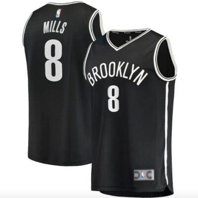 2021-22-Brooklyn-Nets-8-Patty-Mills-Fast-Break-Icon-Black-Jersey-1