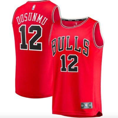 2021-22-Chicago-Bulls-12-Ayo-Dosunmu-Fast-Break-Icon-Red-Jersey-1