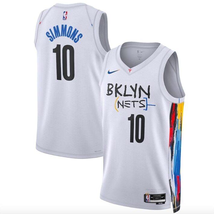 2022 23 Brooklyn Nets 10 Ben Simmons Nike City White Jersey