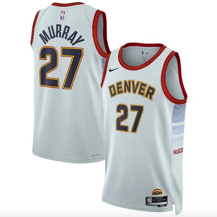 2022-23-denver-nuggets-27-jamal-murray-nike-city-silver-jersey