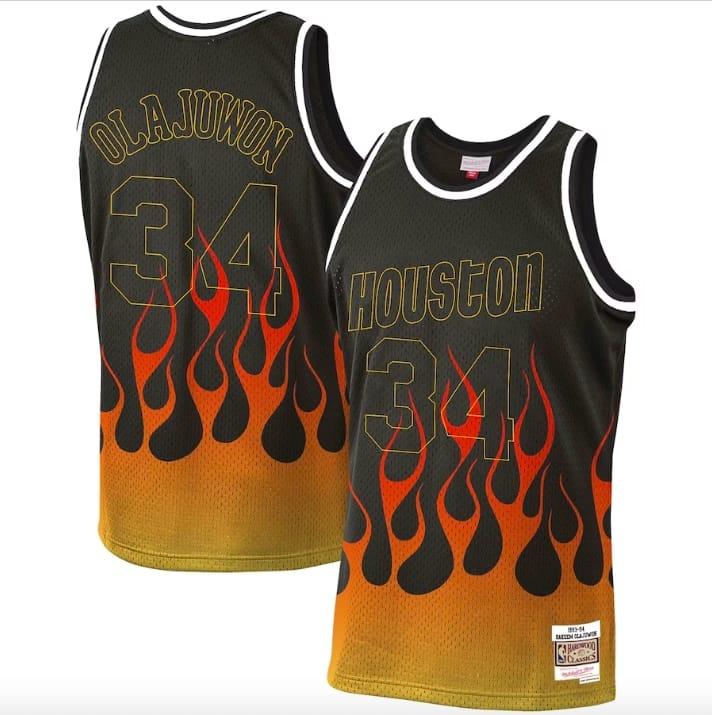 1993-94-houston-rockets-34-hakeem-olajuwon-mitchell-amp-ness-flames-black-jersey