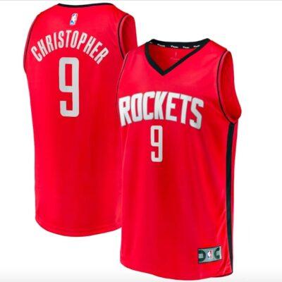 2021-22-Houston-Rockets-9-Josh-Christopher-Fast-Break-Icon-Red-Jersey-1