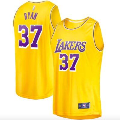 2022-23-LA-Lakers-37-Matt-Ryan-Fast-Break-Icon-Gold-Jersey-2