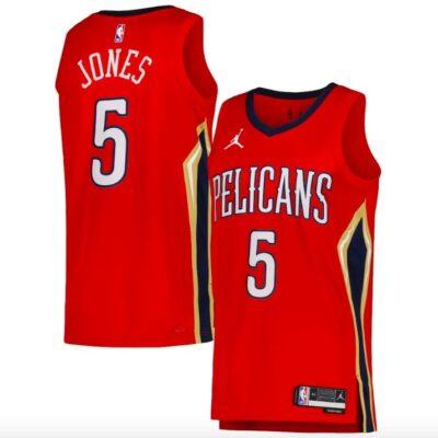 2022-23-New-Orleans-Pelicans-5-Herbert-Jones-Swingman-Statement-Red-Jersey-1