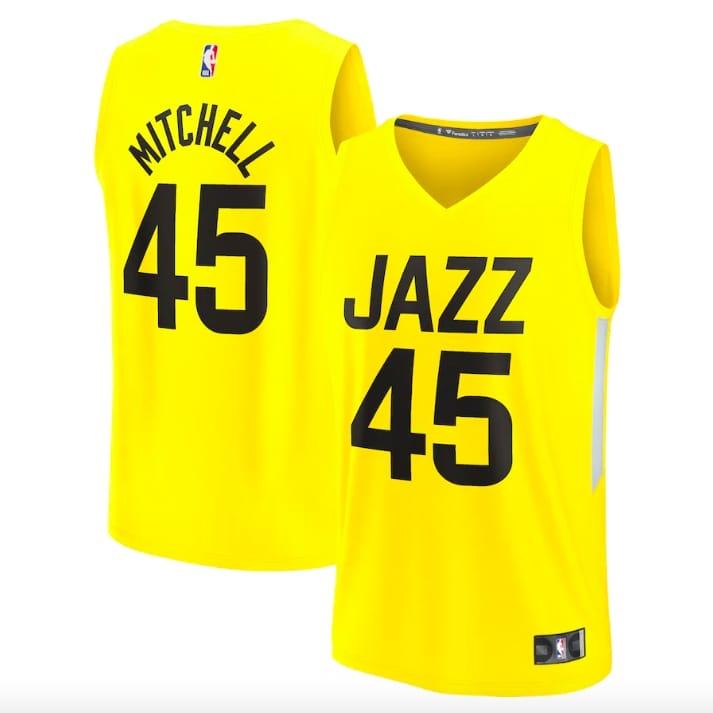 2022-23-utah-jazz-45-donovan-mitchell-fast-break-icon-yellow-jersey