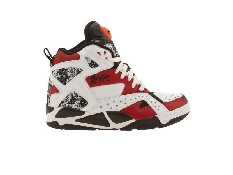 Reebok Blacktop Battleground White Black Flash Red V56089