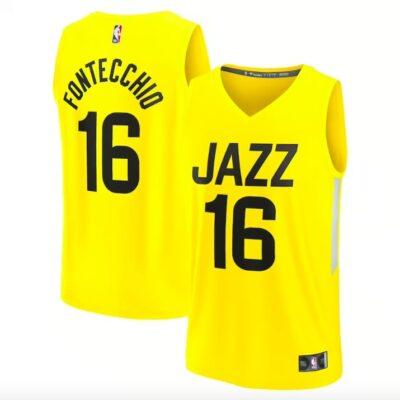 2022-23-Utah-Jazz-16-Simone-Fontecchio-Fast-Break-Icon-Yellow-Jersey-1
