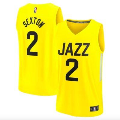 2022-23-Utah-Jazz-2-Collin-Sexton-Fast-Break-Icon-Yellow-Jersey-1