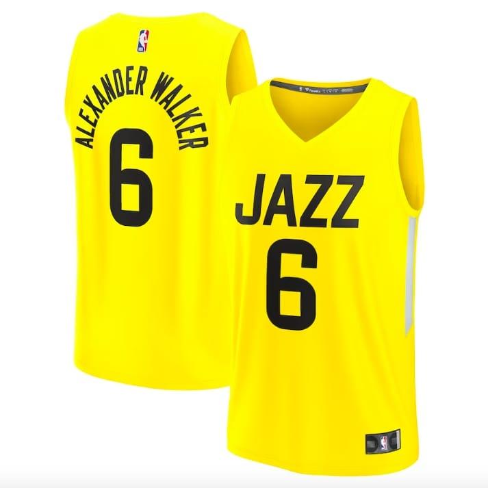 2022-23-utah-jazz-6-nickeil-alexander-walker-fast-break-icon-yellow-jersey