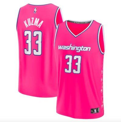 2022-23-Washington-Wizards-33-Kyle-Kuzma-Fastbreak-City-Pink-Jersey-2