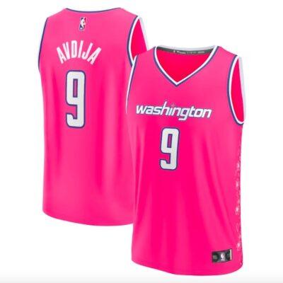 2022-23-Washington-Wizards-9-Deni-Avdija-Fastbreak-City-Pink-Jersey-1