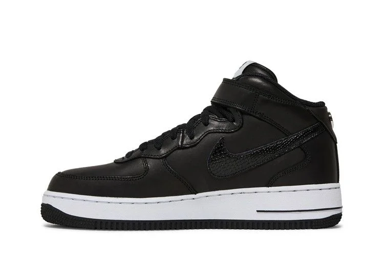 Кроссовки Stussy x Nike Air Force 1 Mid 'Black Snakeskin'