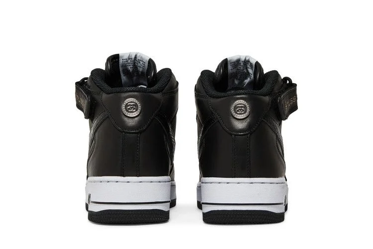 Кроссовки Stussy x Nike Air Force 1 Mid 'Black Snakeskin'