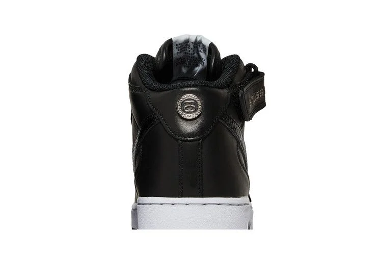 Кроссовки Stussy x Nike Air Force 1 Mid 'Black Snakeskin'