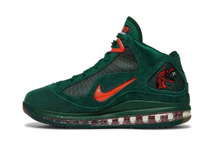 Кроссовки Florida A&M University x Nike LeBron 7 Retro 'Rattlers - Gorge Green'