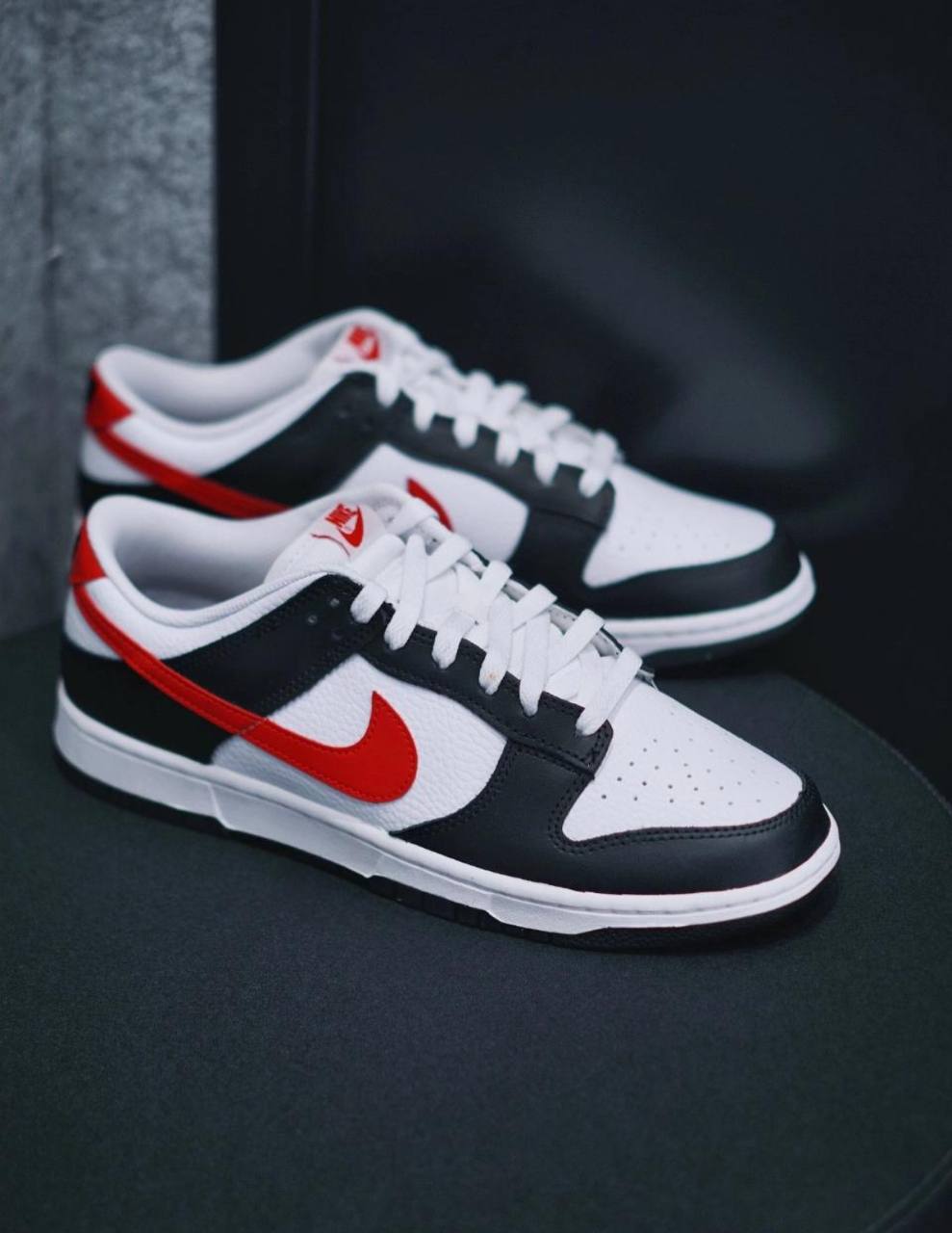 Кроссовки Nike Dunk Low Black White Red