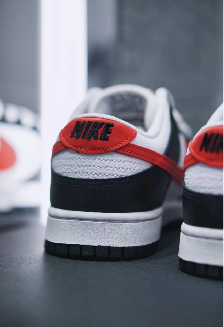 Кроссовки Nike Dunk Low Black White Red