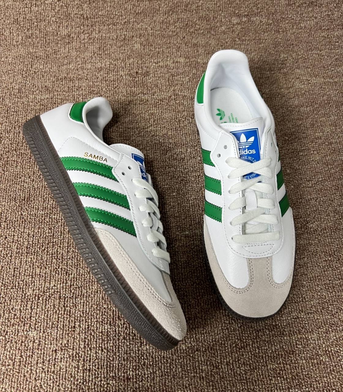 Кроссовки adidas Samba OG White Green купить оригинал - цена в Москве и ...