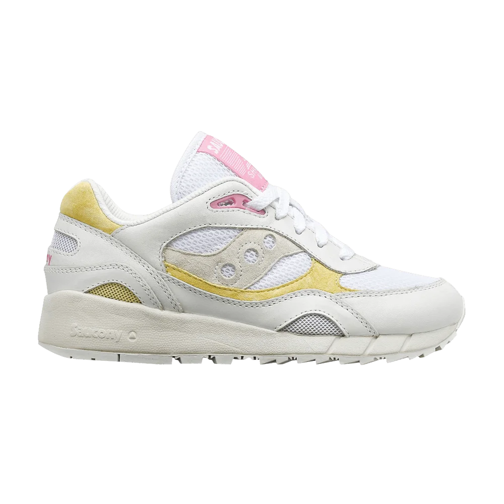 Кроссовки Saucony Wmns Shadow 6000 'White Yellow Pink'