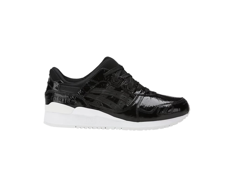 Wmns Asics Gel Lyte 3 Crinkled Patent Leather Black HL7Q5 9090