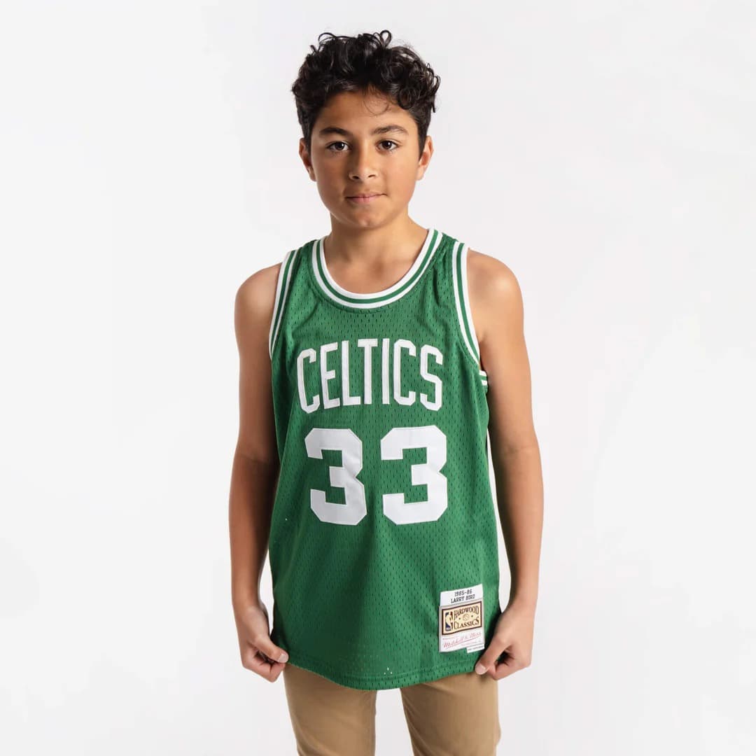 1985-86-boston-celtics-larry-bird-33-youth-swingman-hardwood-classic-green-jersey