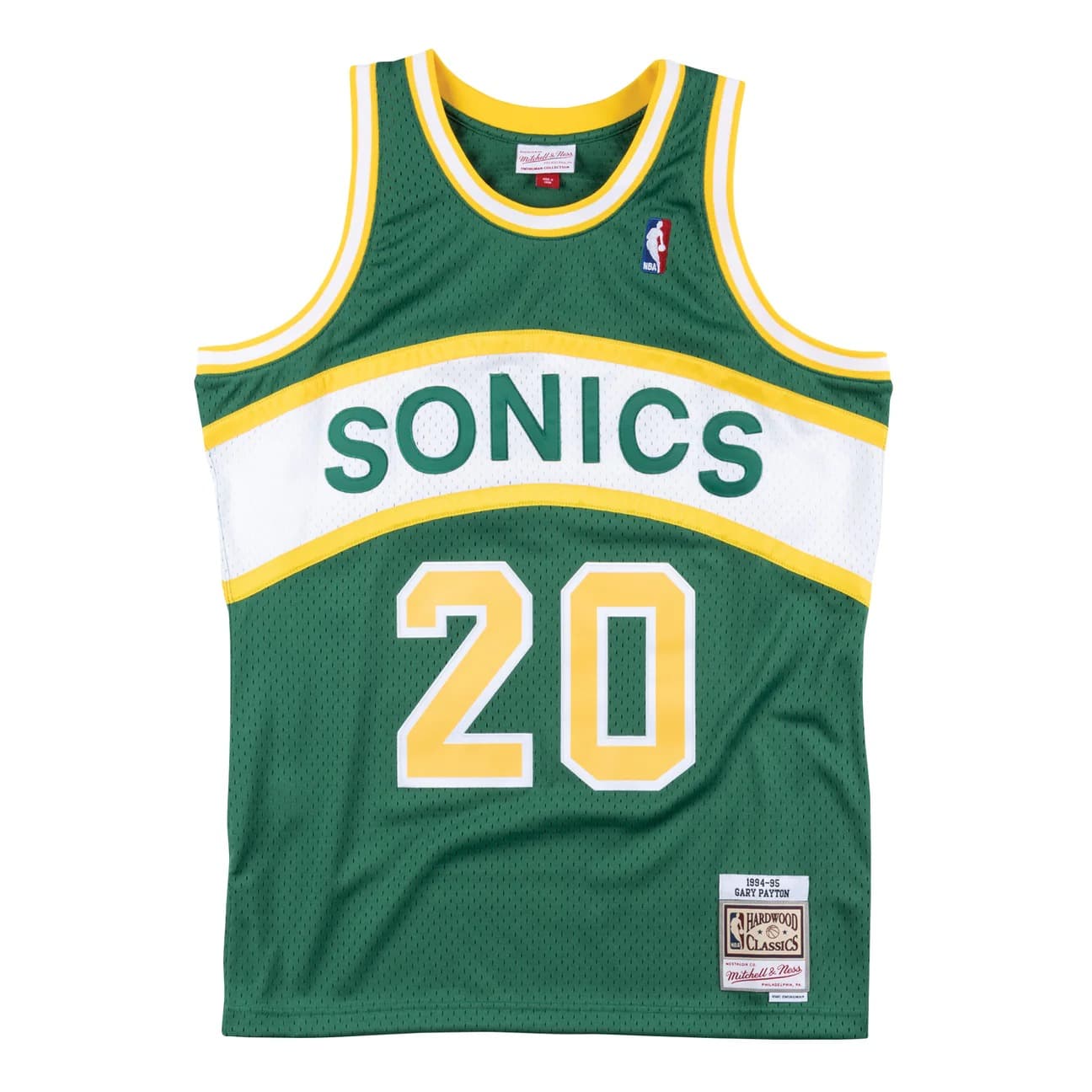 1994 95 Seattle Supersonics Gary Payton 20 Swingman Hardwood Classics Green Jersey