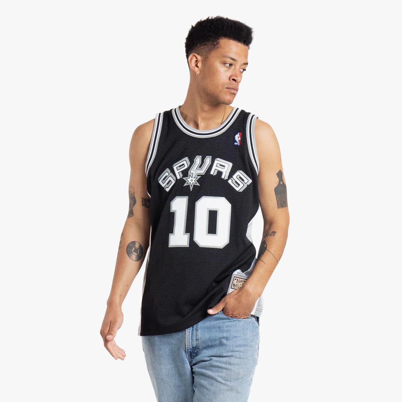 1998-99-san-antonio-spurs-andrew-gaze-10-swingman-hardwood-classics-black-jersey