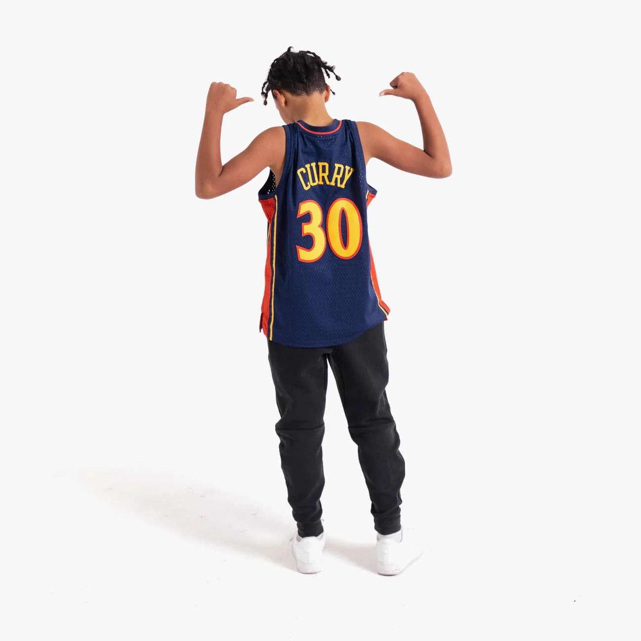 Баскетбольная джерси 2009-10 Golden State Warriors Stephen Curry #30 Youth HWC Navy Jersey