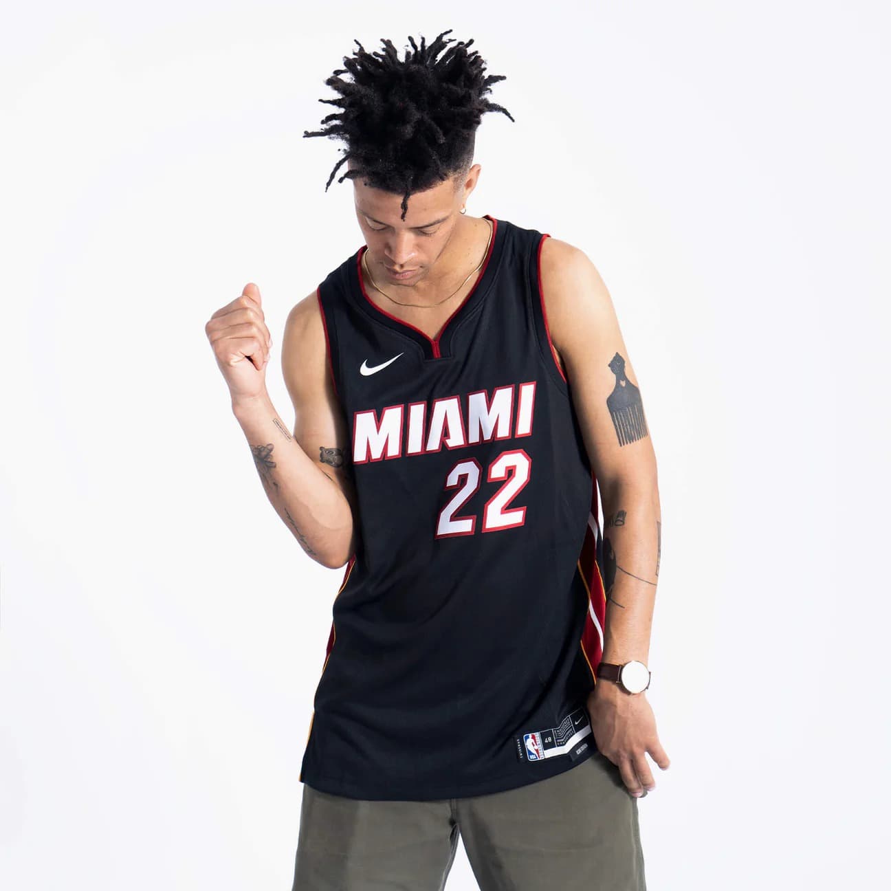 2023 24 Miami Heat Jimmy Butler 22 Swingman Icon Edition Black Jersey