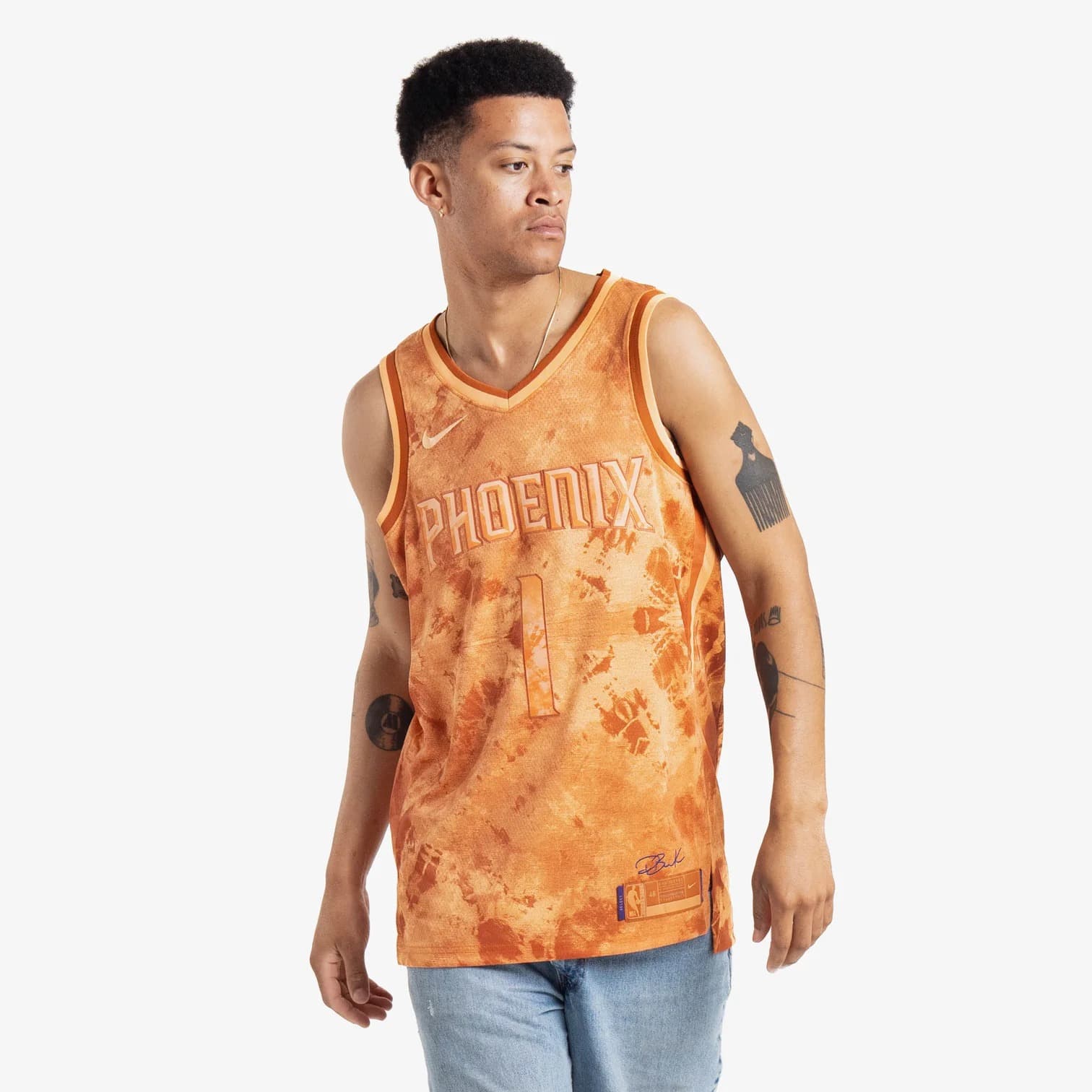 2023-phoenix-suns-devin-booker-1-swingman-select-series-orange-jersey