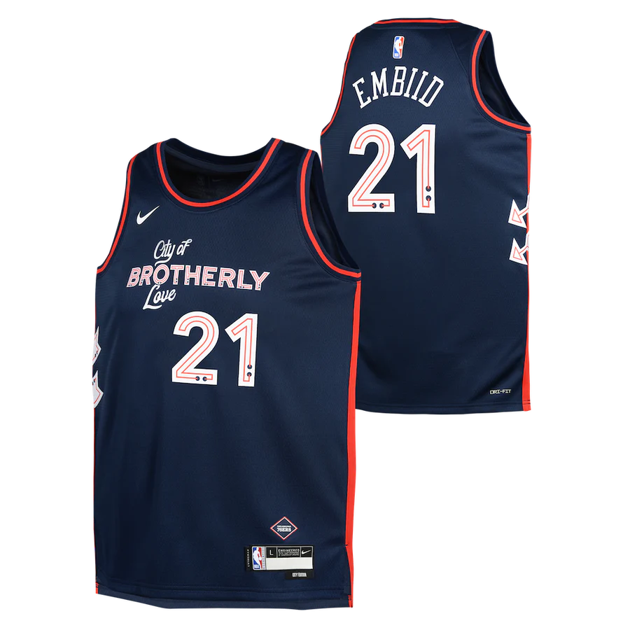 2023-24-philadelphia-76ers-joel-embiid-21-youth-swingman-city-edition-navy-jersey