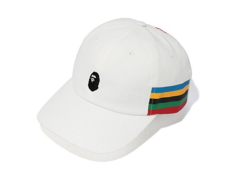 bape-ape-head-line-panel-cap-white