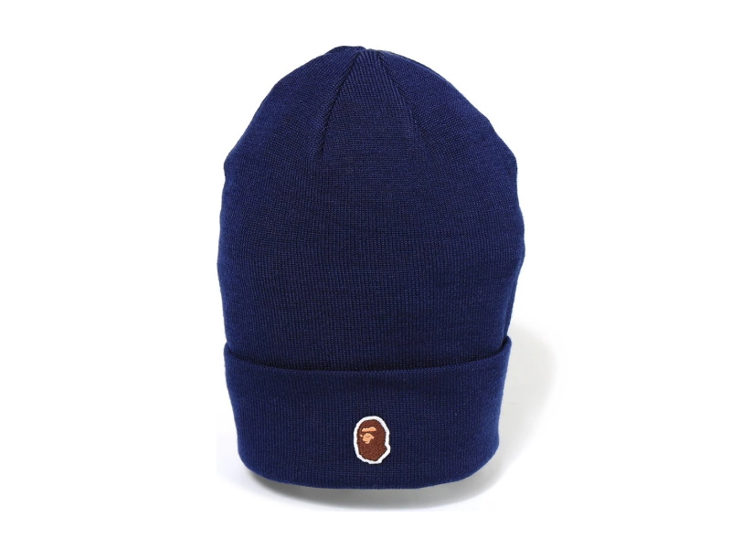 bape-ape-head-one-point-beanie-navy