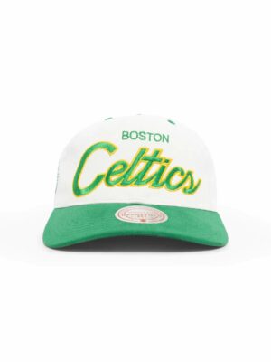 Mitchell-Ness-Boston-Celtics-Team-Script-Golfer-NBA-Snapback-Hat-1