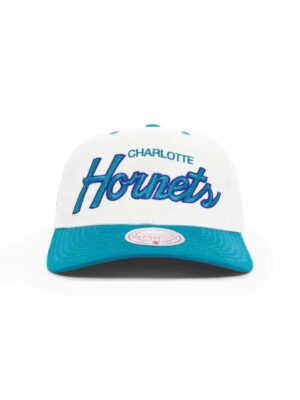 Mitchell-Ness-Charlotte-Hornets-Team-Script-Golfer-NBA-Snapback-Hat-1
