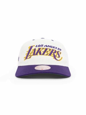Mitchell-Ness-Los-Angeles-Lakers-Team-Script-Golfer-NBA-Snapback-Hat-1