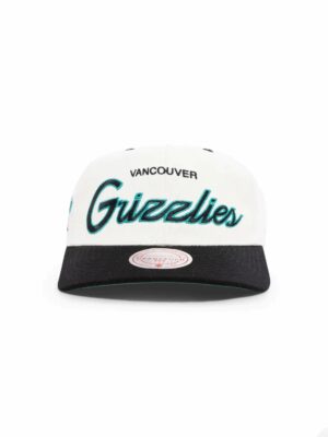 Mitchell-Ness-Vancouver-Grizzlies-Team-Script-Golfer-NBA-Snapback-Hat-1