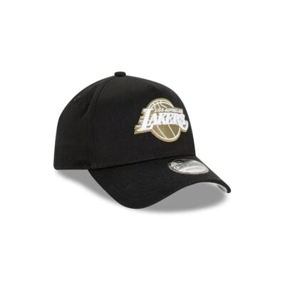 New-Era-Los-Angeles-Lakers-9FORTY-Black-Olive-A-Frame-NBA-Snapback-Hat-1