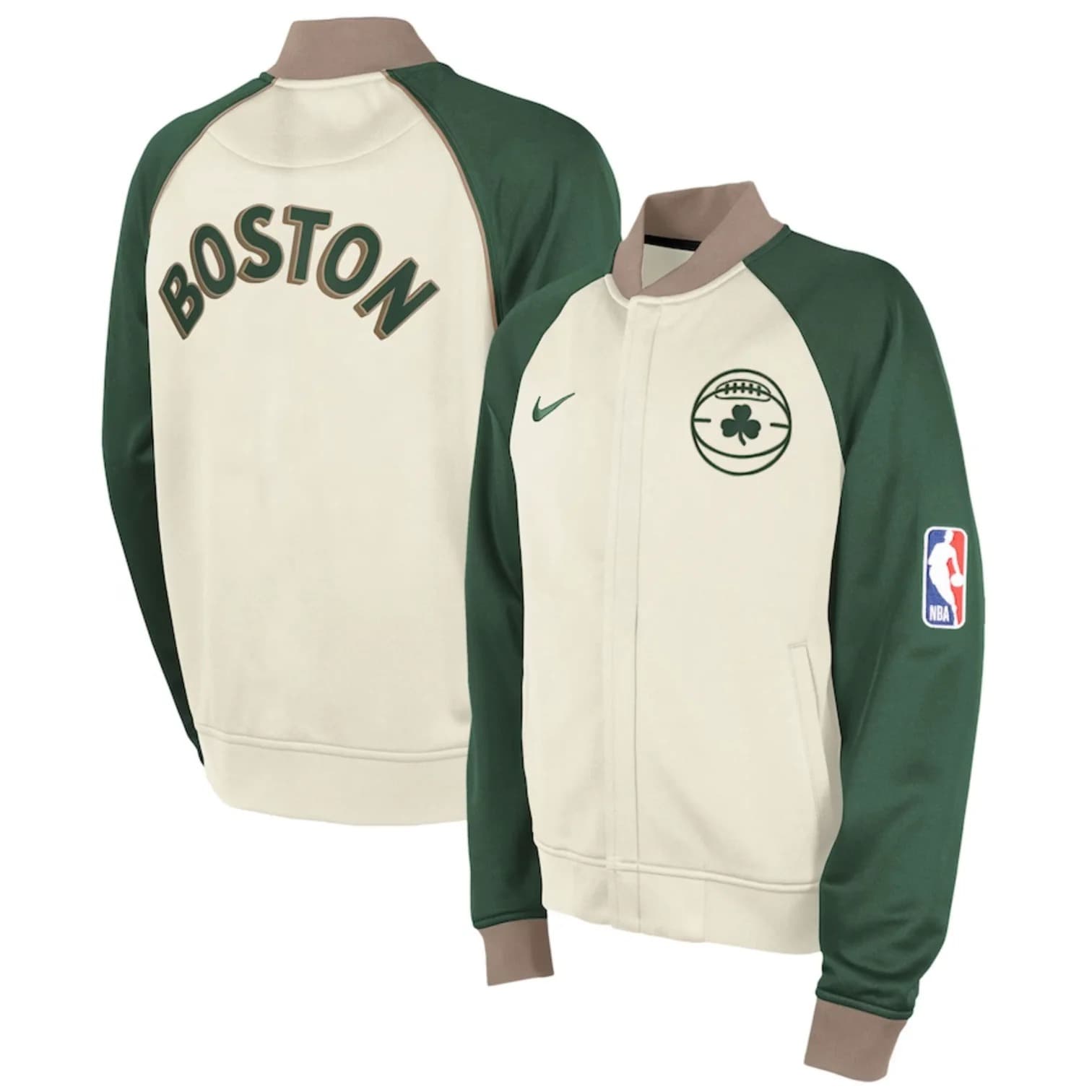 Nike Boston Celtics City Edition On Court Showtime Full Zip Youth Jacket