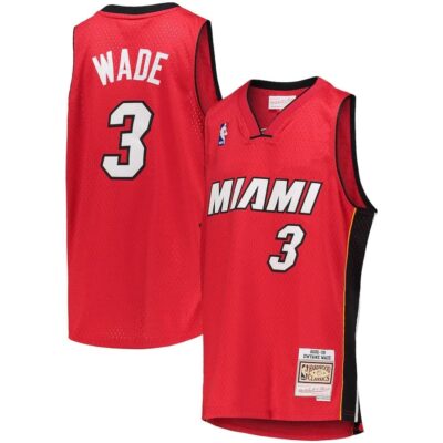 2005-06-Miami-Heat-Dwyane-Wade-3-Youth-Swingman-Hardwood-Classics-Red-Jersey-1