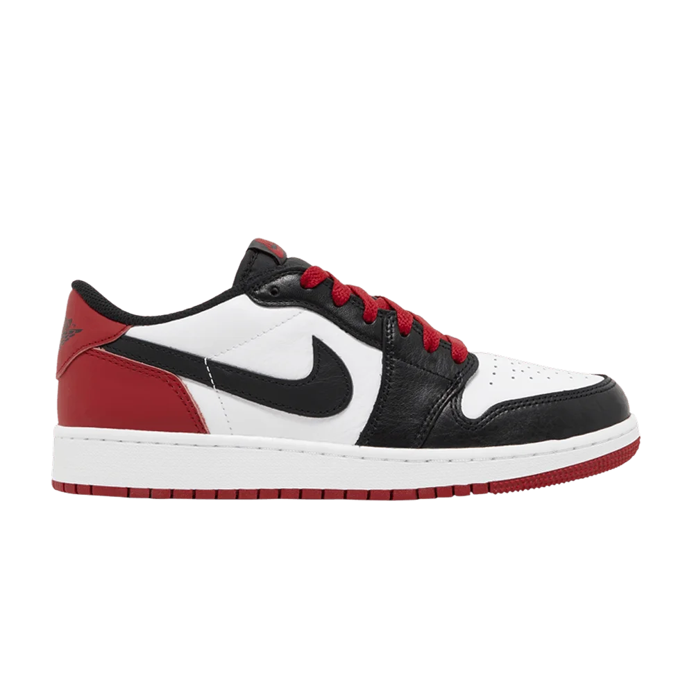 Кроссовки Air Jordan 1 Retro Low OG GS 'Black Toe'