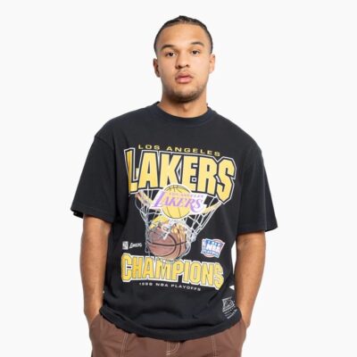 Mitchell-Ness-Los-Angeles-Lakers-Nothin-But-Net-Black-Vintage-T-Shirt-1