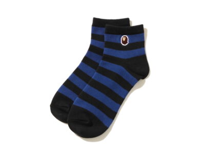 BAPE-Ape-Head-One-Point-Hoop-Ankle-Socks-Black-Blue