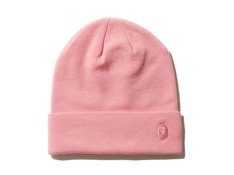 bape-ape-head-one-point-knit-cap-pink-pink